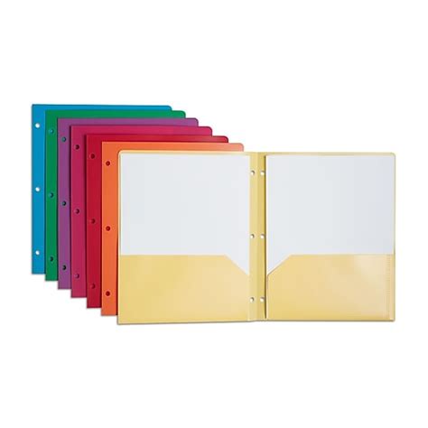 Staples 2 Pocket Plastic Presentation Folder,.